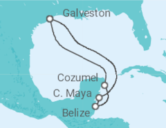 Reiseroute der Kreuzfahrt  WESTERN CARIBBEAN - Carnival Cruise Line