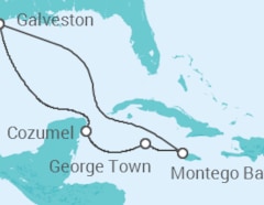 Reiseroute der Kreuzfahrt  Western Caribbean - Carnival Cruise Line