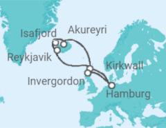Reiseroute der Kreuzfahrt  Vereinigtes Königreich, Island Alles Inklusive - MSC Cruises