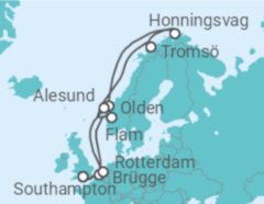 Reiseroute der Kreuzfahrt  Belgien, Norwegen, Niederlande - Celebrity Cruises