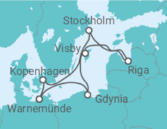 Reiseroute der Kreuzfahrt  Polen, Schweden, Lettland, Dänemark Alles Inklusive - MSC Cruises