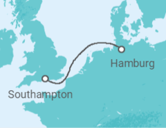 Reiseroute der Kreuzfahrt  Deutschland - mit Flug - Cunard