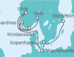 Reiseroute der Kreuzfahrt  Dänemark, Deutschland Alles Inklusive - MSC Cruises