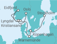 Reiseroute der Kreuzfahrt  Dänemark, Deutschland Alles Inklusive - MSC Cruises