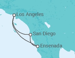 Reiseroute der Kreuzfahrt  West Coast Getaway with San Diego - Princess Cruises