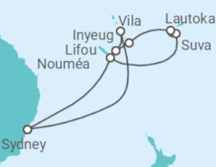 Reiseroute der Kreuzfahrt  Nauru, Fidschi Inseln, Vanuatu - Celebrity Cruises