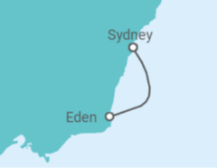 Reiseroute der Kreuzfahrt  Sapphire Coast Seacation - Princess Cruises