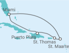 Reiseroute der Kreuzfahrt  Sint Maarten, Britische Jungferninseln - Celebrity Cruises