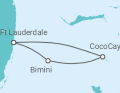 Reiseroute der Kreuzfahrt  USA - Celebrity Cruises