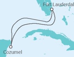Reiseroute der Kreuzfahrt  Mexiko - Celebrity Cruises
