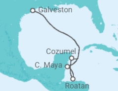 Reiseroute der Kreuzfahrt  Honduras, Mexiko - Royal Caribbean