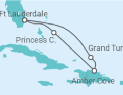Reiseroute der Kreuzfahrt  Eastern Caribbean with Turks & Caicos - Princess Cruises