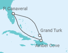 Reiseroute der Kreuzfahrt  Eastern Caribbean with Turks & Caicos - Princess Cruises