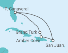 Reiseroute der Kreuzfahrt  Eastern Caribbean with Puerto  Rico - Princess Cruises