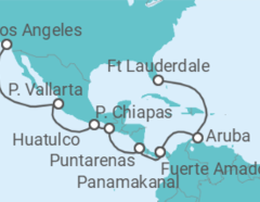 Reiseroute der Kreuzfahrt  Panama Canal - Ocean to Ocean - Princess Cruises