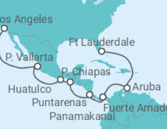 Reiseroute der Kreuzfahrt  Panama Canal - Ocean to Ocean - Princess Cruises