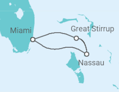 Reiseroute der Kreuzfahrt  Bahamas - NCL Norwegian Cruise Line
