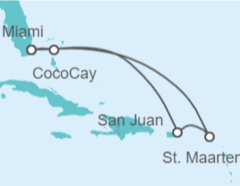 Reiseroute der Kreuzfahrt  Amerikanische Jungferninseln, Sint Maarten - Celebrity Cruises