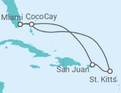 Reiseroute der Kreuzfahrt  Amerikanische Jungferninseln - Celebrity Cruises