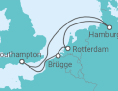 Reiseroute der Kreuzfahrt  NORTHERN EUROPEAN CITY ESCAPE - PO Cruises