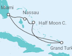 Reiseroute der Kreuzfahrt  EASTERN CARIBBEAN - Carnival Cruise Line