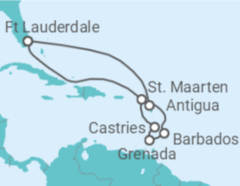 Reiseroute der Kreuzfahrt  Wunderbare Antillen mit Flug - Celebrity Cruises
