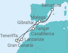 Reiseroute der Kreuzfahrt  Kanaren - mit Flug - Celebrity Cruises