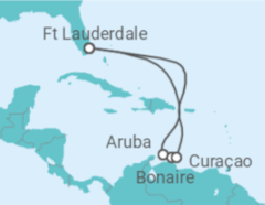 Reiseroute der Kreuzfahrt  Geheimtip: ABC - Inseln mit Flug   - Celebrity Cruises
