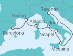 Reiseroute der Kreuzfahrt  Frankreich, Italien - mit Flug - Royal Caribbean