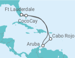 Reiseroute der Kreuzfahrt  Aruba - Royal Caribbean