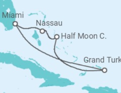Reiseroute der Kreuzfahrt  EASTERN CARIBBEAN - Carnival Cruise Line