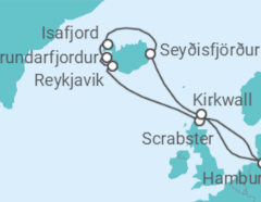 Reiseroute der Kreuzfahrt  Vulkane, Wasserfälle und Trolle Alles Inklusive - Costa Kreuzfahrten