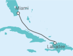 Reiseroute der Kreuzfahrt  USA - Royal Caribbean