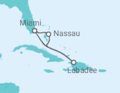 Reiseroute der Kreuzfahrt  Bahamas - Royal Caribbean