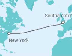 Reiseroute der Kreuzfahrt  Vereinigtes Königreich - Cunard