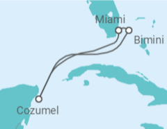 Reiseroute der Kreuzfahrt  Mexiko - Virgin Voyages