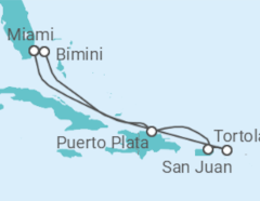 Reiseroute der Kreuzfahrt  Puerto Rico, Britische Jungferninseln - Virgin Voyages