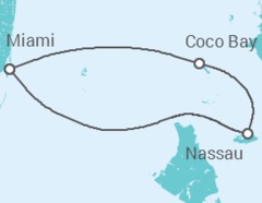 Reiseroute der Kreuzfahrt  Bahamas - Royal Caribbean