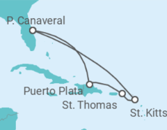 Reiseroute der Kreuzfahrt  Amerikanische Jungferninseln - mit Flug - Celebrity Cruises