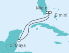 Reiseroute der Kreuzfahrt  USA - Virgin Voyages