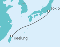 Reiseroute der Kreuzfahrt  Taiwan - MSC Cruises