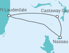 Reiseroute der Kreuzfahrt  Bahamas - Disney Cruise Line