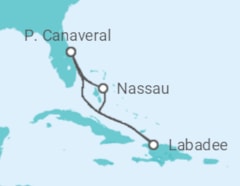Reiseroute der Kreuzfahrt  Bahamas - Royal Caribbean