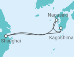 Reiseroute der Kreuzfahrt  Japan - Royal Caribbean