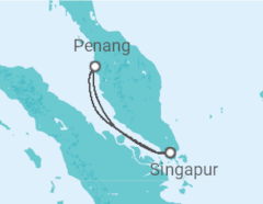 Reiseroute der Kreuzfahrt  Malaysia - Royal Caribbean