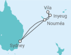 Reiseroute der Kreuzfahrt  Nauru, Vanuatu - Royal Caribbean