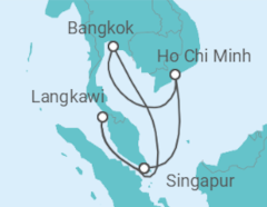 Reiseroute der Kreuzfahrt  Vietnam, Thailand, Malaysia - Royal Caribbean