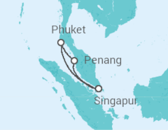 Reiseroute der Kreuzfahrt  Malaysia, Thailand - Royal Caribbean