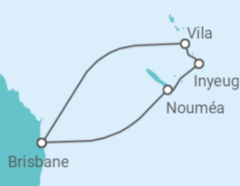 Reiseroute der Kreuzfahrt  Vanuatu, Nauru - Royal Caribbean