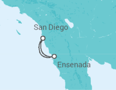 Reiseroute der Kreuzfahrt  Alaska - Disney Cruise Line